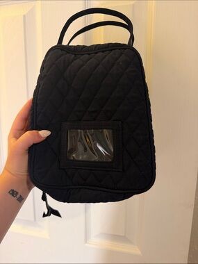 Vera Bradley Quilted Black Cosmetic Travel Case